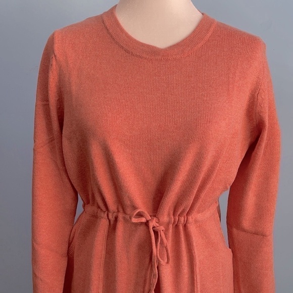 new Pure Jill Orange Knit Drawstring Sweater Dress US XS - Picture 5 of 7